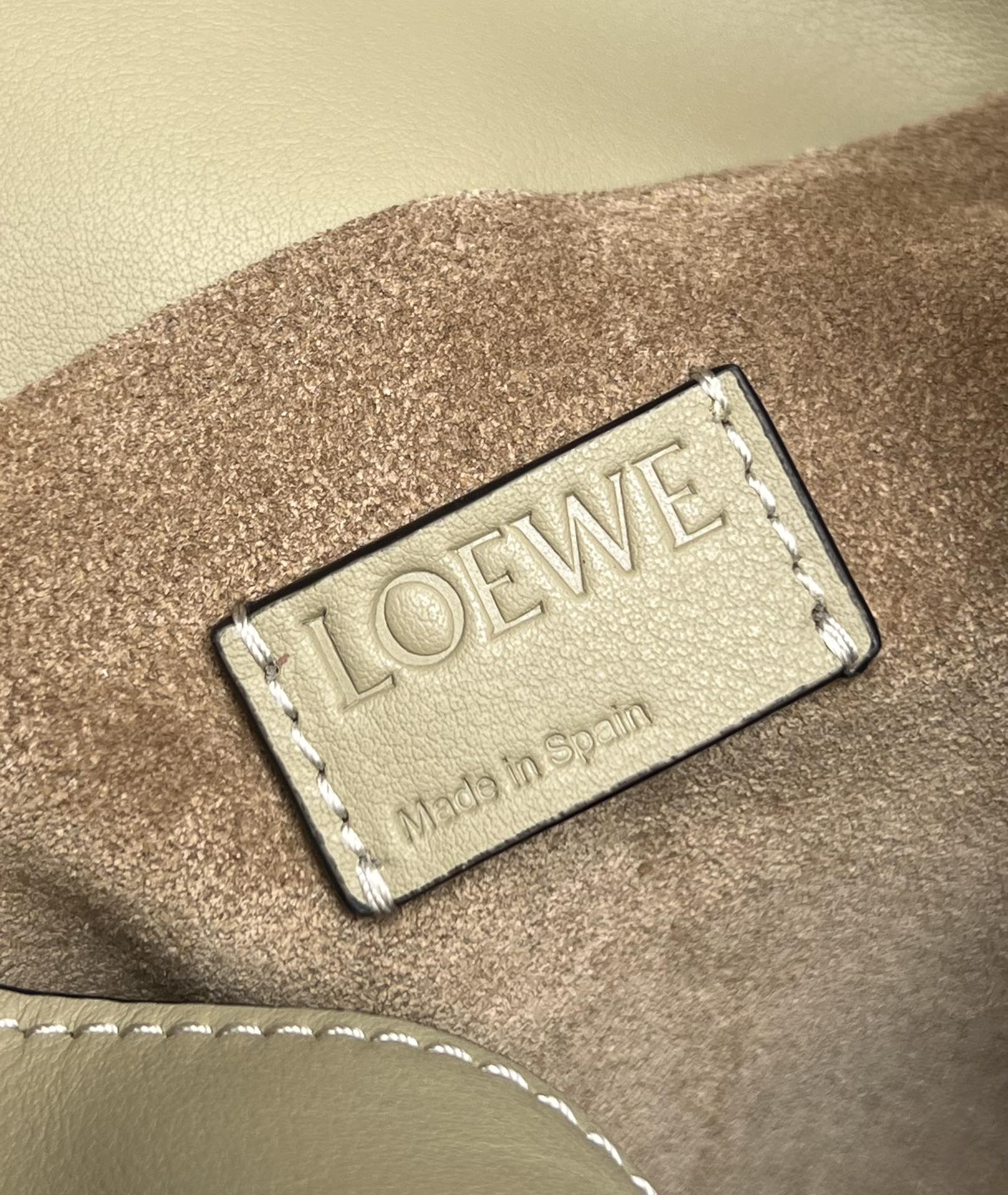 Loewe Medium Flamenco Clutch in Nappa Calfskin Dark Beige